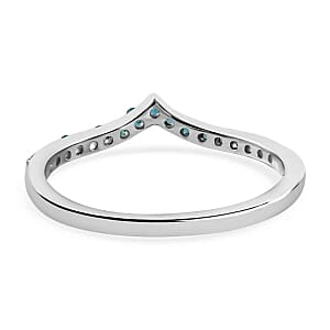 AAA Kagem Zambian Emerald 0.26 ctw Ring in Rhodium Over Sterling Silver (Size 5.5)