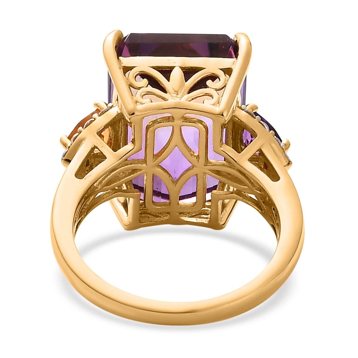 AAA Anahi Ametrine and Multi Gemstone Ring in Vermeil Yellow Gold Over Sterling Silver 13.75 ctw image number 4