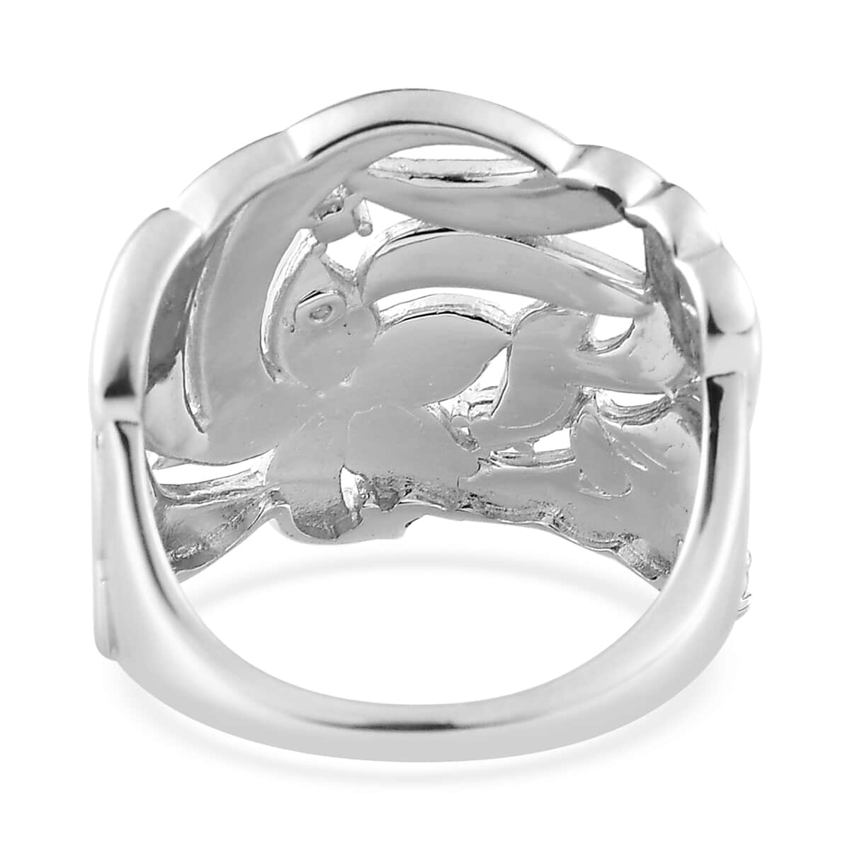 Karis Diamond Accent Floral Ring in Platinum Bond (Size 7.0) image number 4