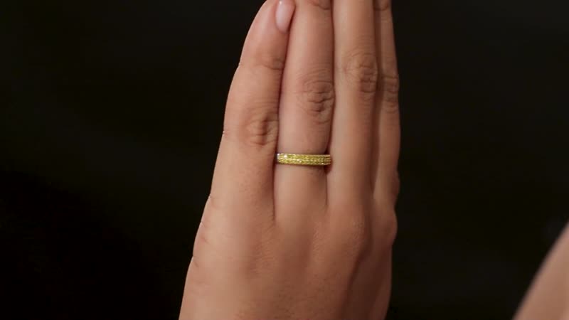 Yellow Diamond Ring in Platinum Over Sterling Silver (Size 10.0) 0.25 ctw