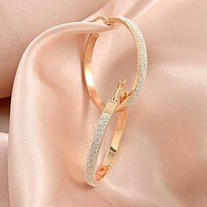 Polvere Di Stelle Italian 10K Yellow and White Gold Hoop Earrings 2.10 Grams