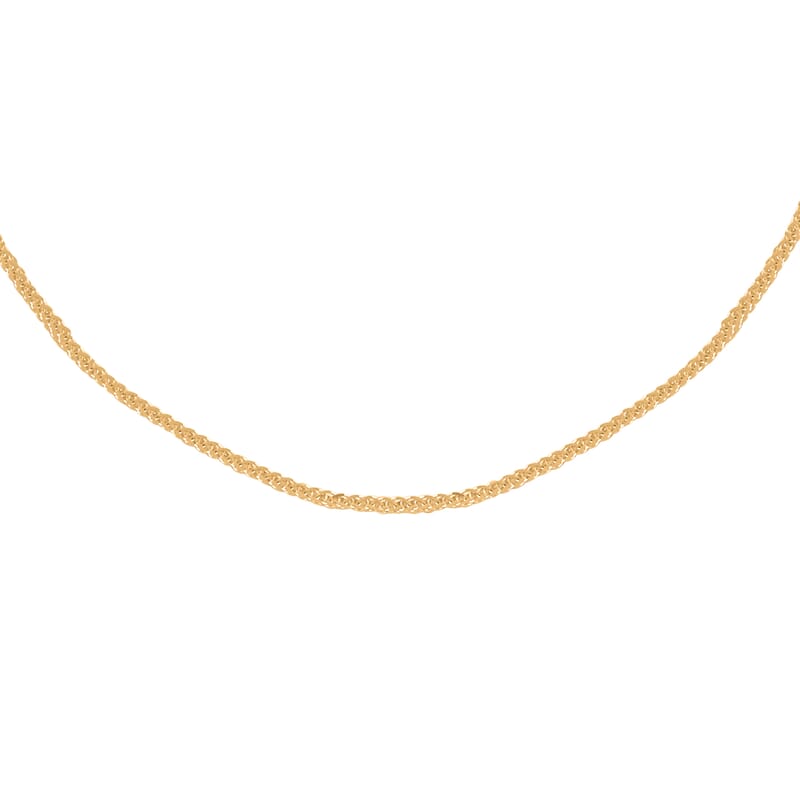 Italian 10K Yellow Gold Spiga Toscana Necklace 20 Inches 1.50 Grams
