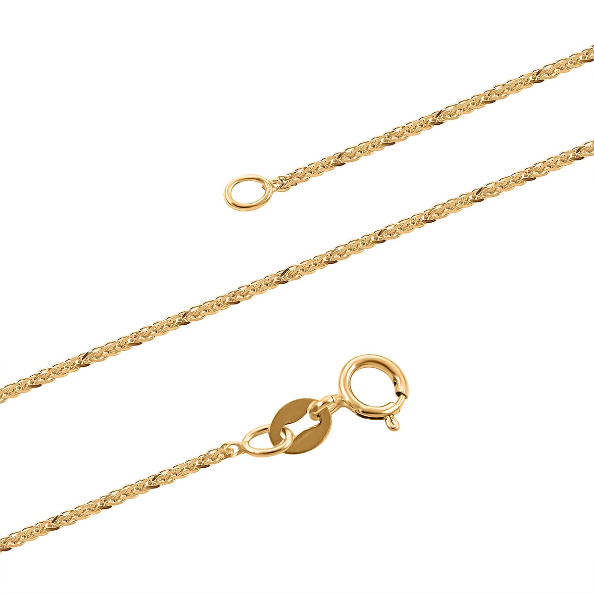 Italian 10K Yellow Gold Spiga Toscana Necklace 20 Inches 1.50 Grams image number 2