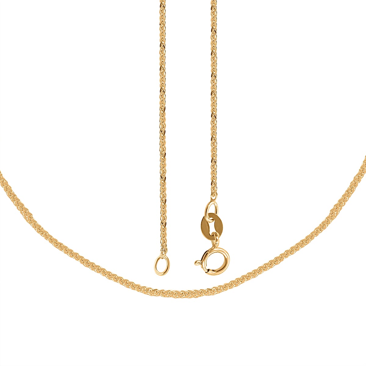 Italian 10K Yellow Gold Spiga Toscana Necklace 20 Inches 1.50 Grams image number 3