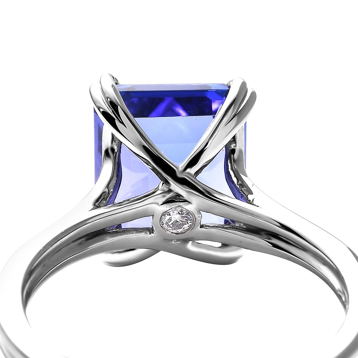 Rhapsody 950 Platinum AAAA Tanzanite and E-F VS2 Diamond Solitaire Ring (Size 9.0) 5.85 Grams 5.00 ctw image number 5
