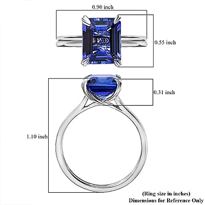 Rhapsody AAAA Tanzanite and E-F VS2 Diamond 5.00 ctw Solitaire Ring in 950 Platinum (Size 9.0) 5.85 Grams