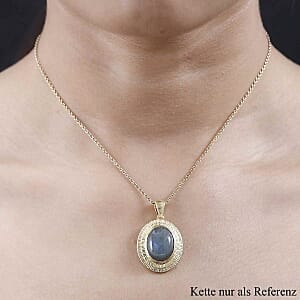 Malagasy Labradorite 11.00 ctw Pendant in Vermeil YG Over Sterling Silver