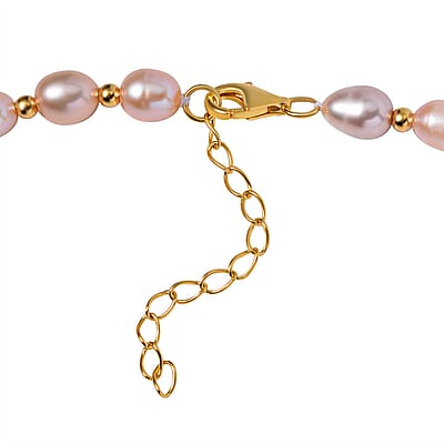 Multi Color Freshwater Pearl 170.00 ctw Necklace in 14K Yellow Gold Over Sterling Silver 18 Inches