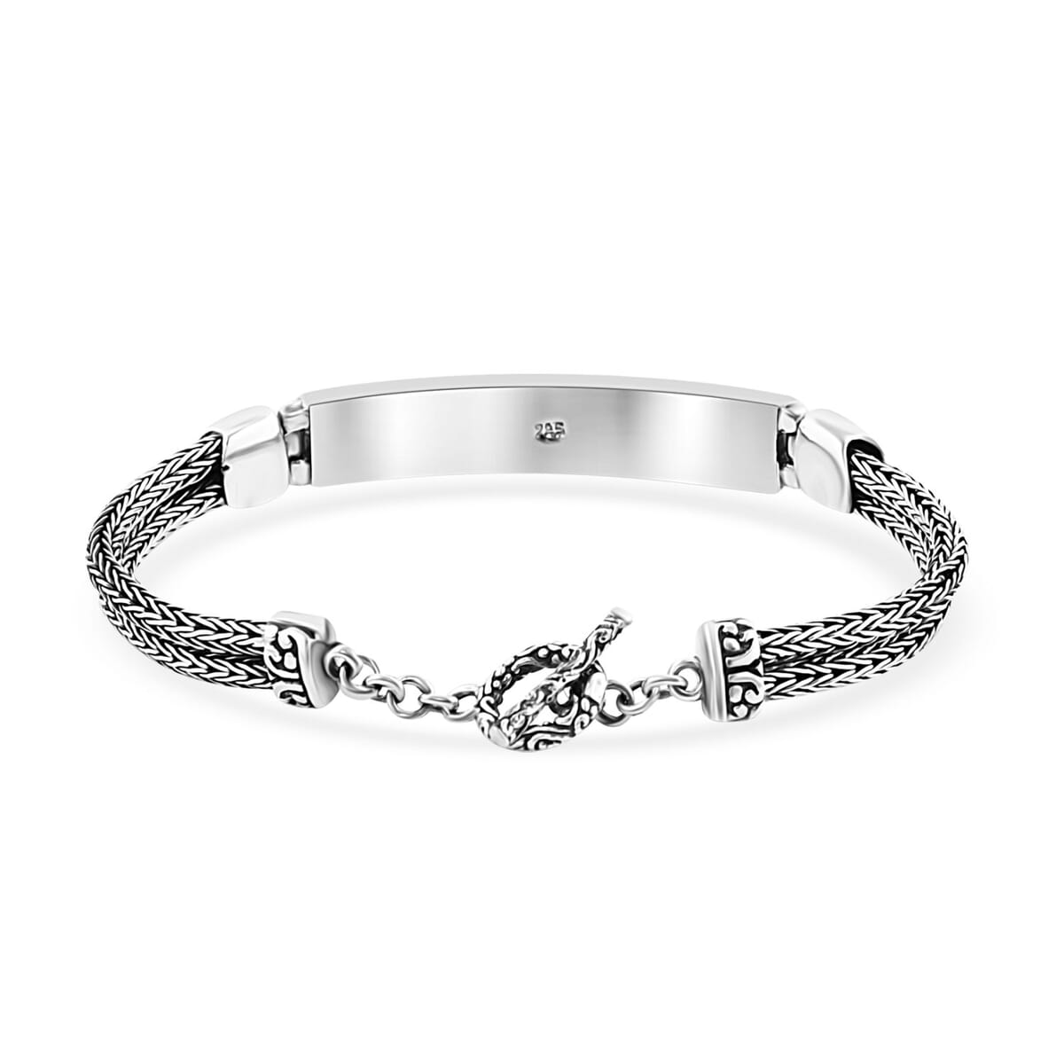 Bali Legacy Sterling Silver Engraved Dragonfly Tulang Naga Bracelet (8.00 In) 15.20 Grams image number 3