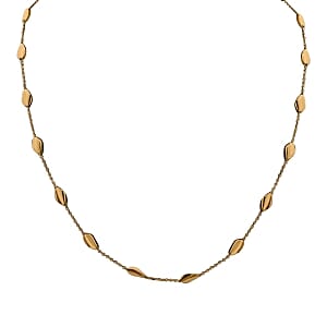 Vermeil YG Over Sterling Silver Chain Necklace (18 Inches) 5.87 Grams