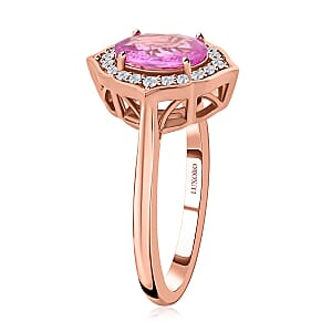 Certified & Appraised Luxoro AAA Madagascar Pink Sapphire and G-H I2 Diamond 1.50 ctw Ring in 14K Rose Gold (Size 6.0)