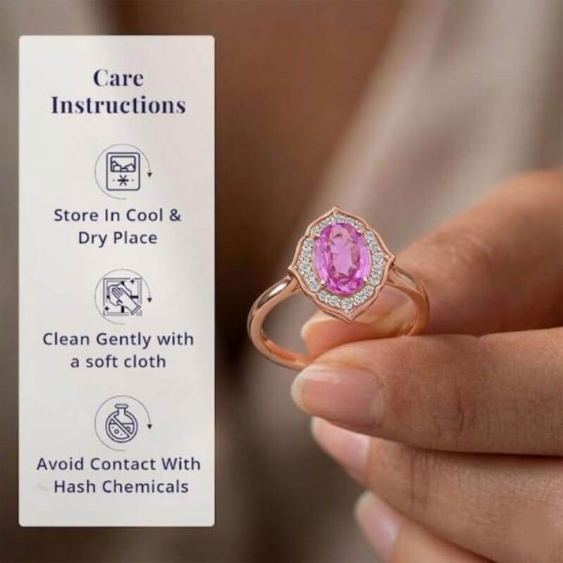 Certified & Appraised Luxoro AAA Madagascar Pink Sapphire and G-H I2 Diamond 1.50 ctw Ring in 14K Rose Gold (Size 6.0)