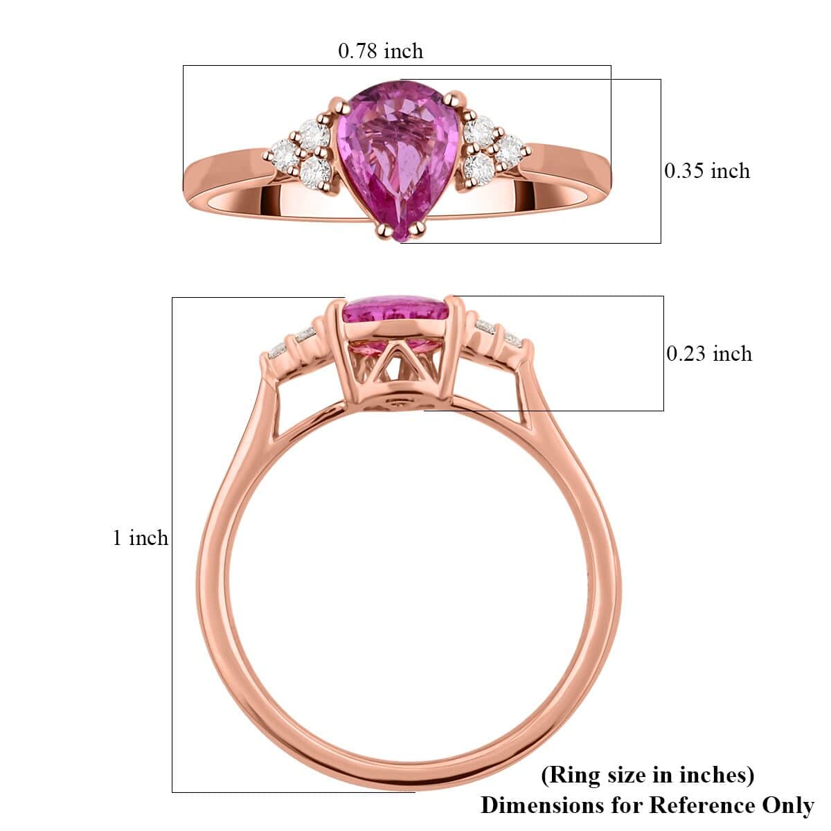 Certified & Appraised AAA Madagascar Pink Sapphire and SI Diamond 1.25 ctw Ring in Iliana 18K Rose Gold (Size 6.0)