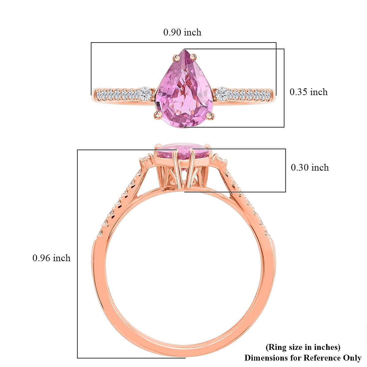 Certified & Appraised Iliana AAA Madagascar Pink Sapphire and SI Diamond 1.25 ctw Ring in 18K Rose Gold (Size 10.0)