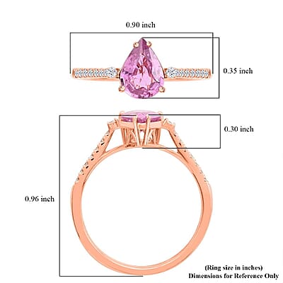 Certified & Appraised Iliana AAA Madagascar Pink Sapphire and SI Diamond 1.25 ctw Ring in 18K Rose Gold (Size 10.0)
