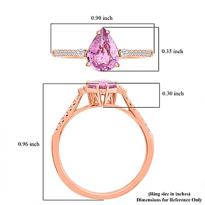 Certified & Appraised Iliana AAA Madagascar Pink Sapphire and SI Diamond 1.25 ctw Ring in 18K Rose Gold (Size 6.0)