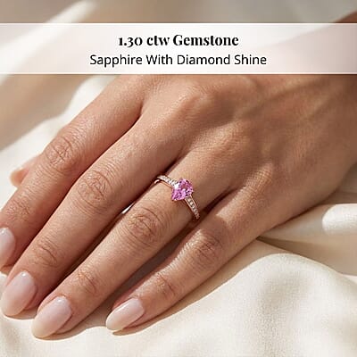 Certified & Appraised Iliana 18K Rose Gold AAA Madagascar Pink Sapphire and SI Diamond Ring (Size 7.0) 1.30 ctw