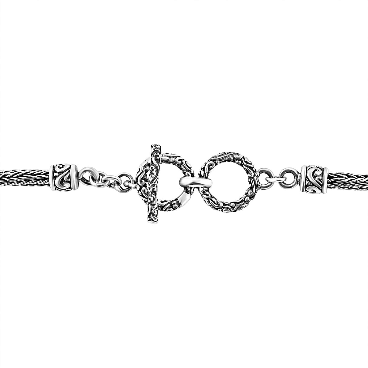 Bali Legacy Sterling Silver Engraved Dragon Tulang Naga Necklace 18-19 Inches 29.40 Grams image number 4