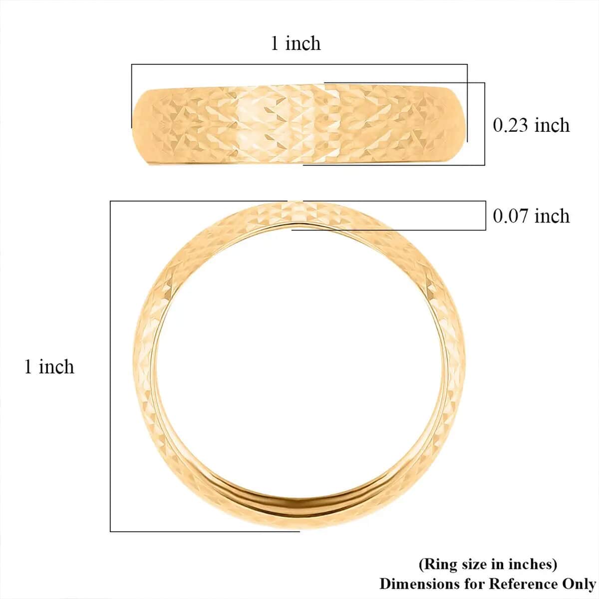 One Time Only 18K Yellow Gold Diamond-Cut Ring (Size 10.0) (1.05 g) image number 6