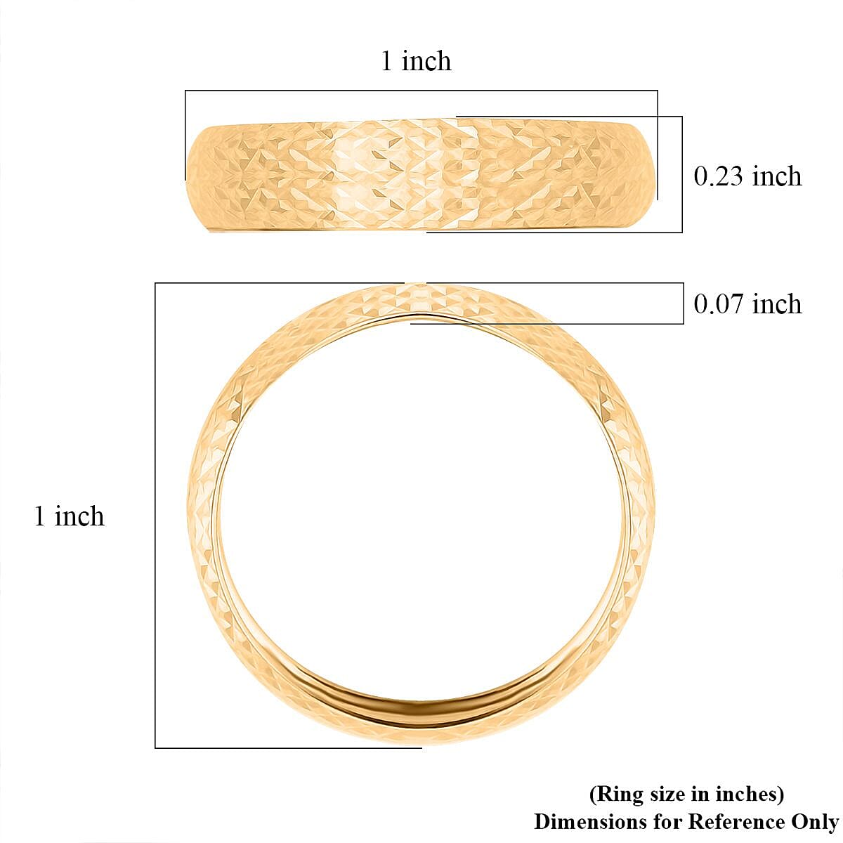 Diamond-Cut Band Ring in 18K Yellow Gold (Size 7.0) 0.91 Grams image number 5