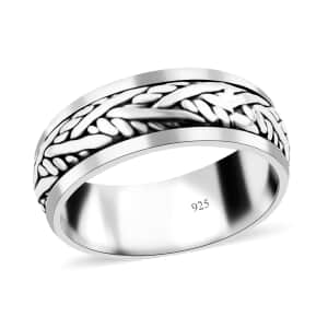 Bali Legacy Sterling Silver Spinner Band Ring (Size 10.0) 5.80 Grams