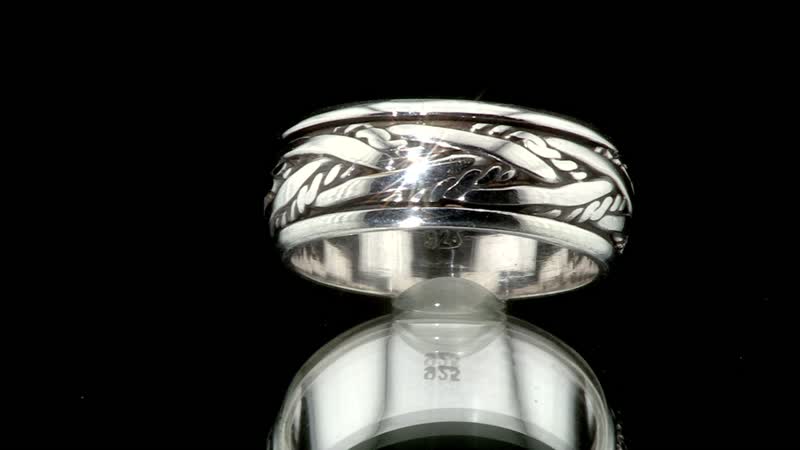 Bali Legacy Sterling Silver Spinner Band Ring (Size 10.0) 5.80 Grams