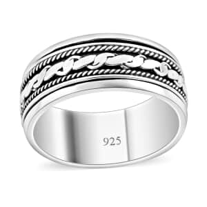 Bali Legacy Sterling Silver Spinner Band Ring (Size 5.0) 5.15 Grams