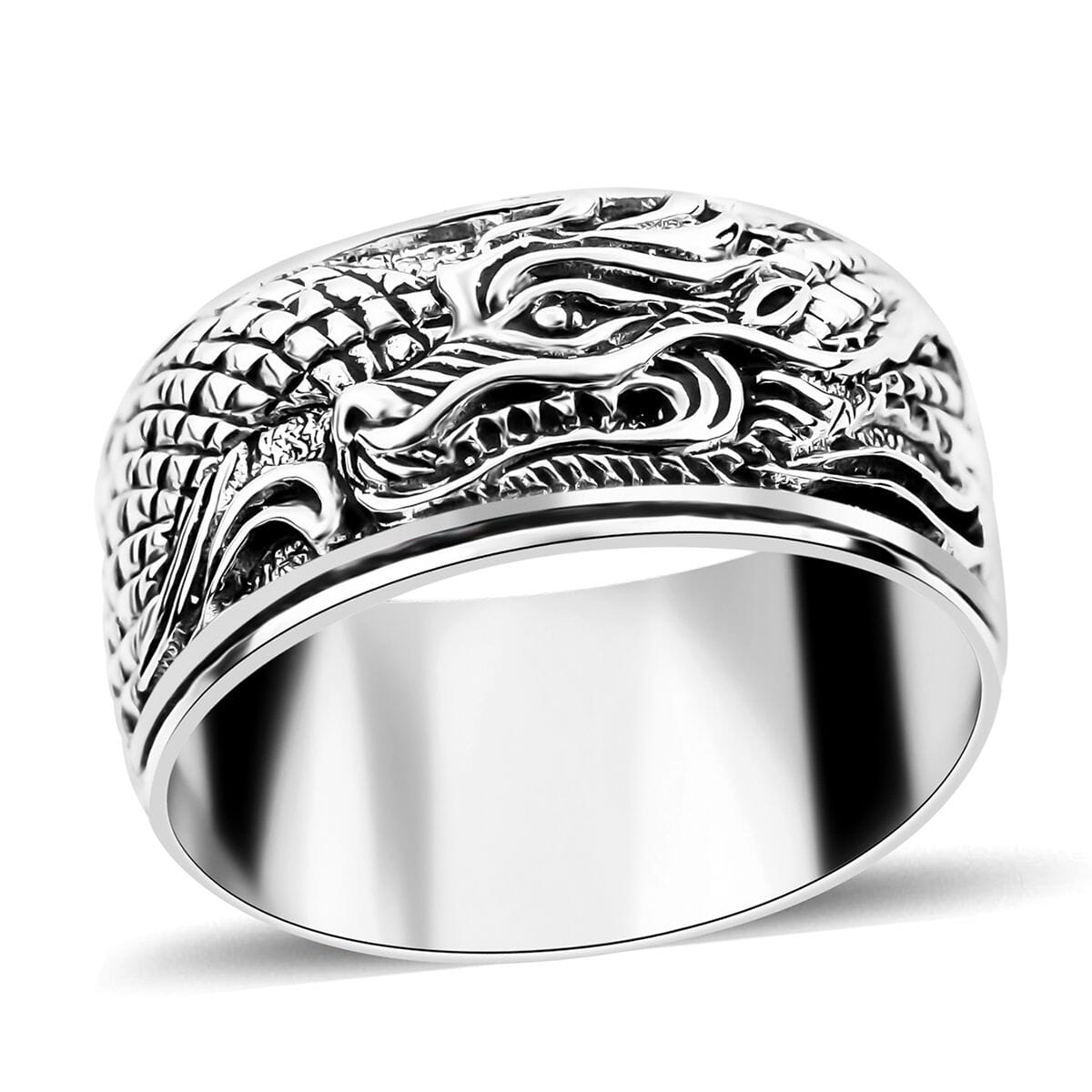 Bali Legacy Dragon Ring in Sterling Silver (Size 10.0) 4.85 Grams image number 0