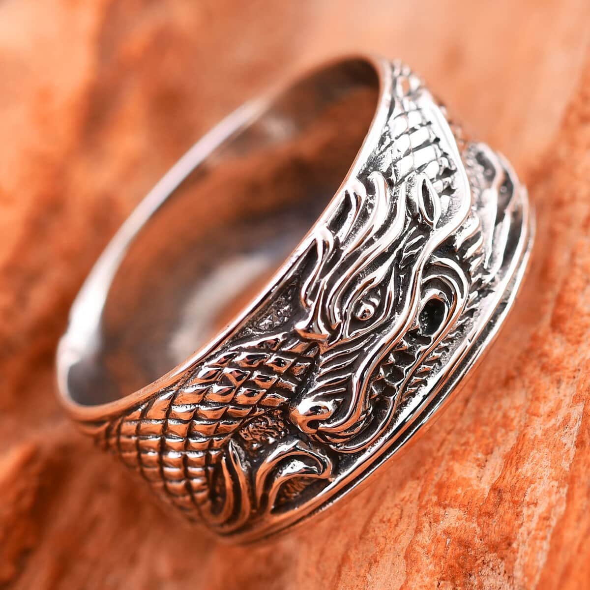 Bali Legacy Dragon Ring in Sterling Silver (Size 7.0) 4.85 Grams image number 1