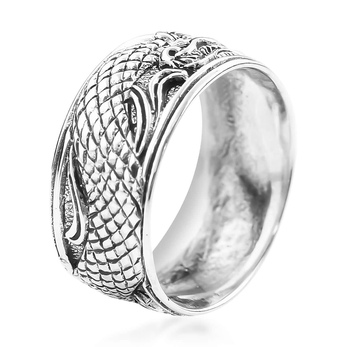 Bali Legacy Dragon Ring in Sterling Silver (Size 7.0) 4.85 Grams image number 3