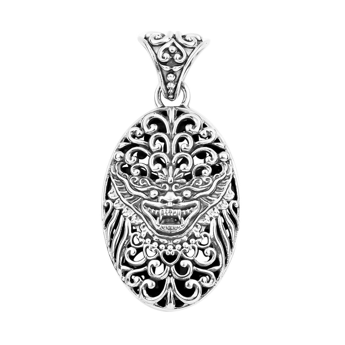 Bali Legacy Sterling Silver Barong Pendant 5.35 Grams image number 0