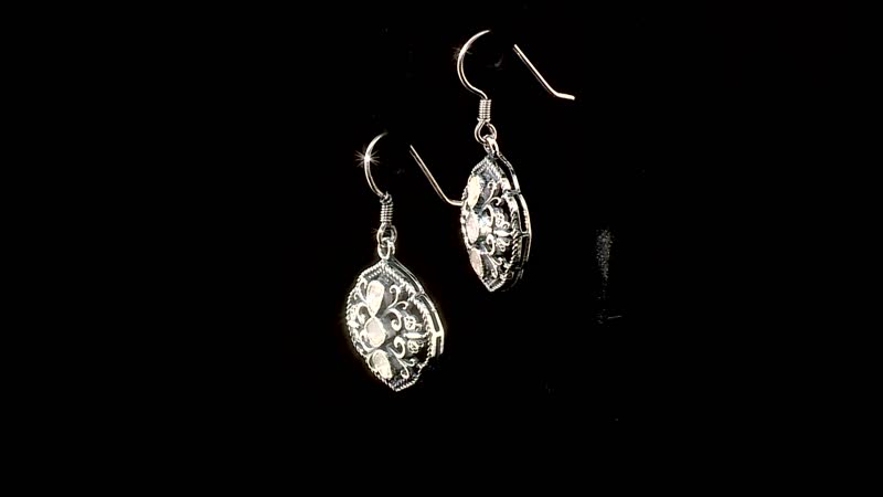 Artisan Crafted Polki Diamond Earrings in Sterling Silver 0.50 ctw