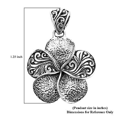 Bali Legacy Flower Pendant without Chain in Sterling Silver 5.35 Grams