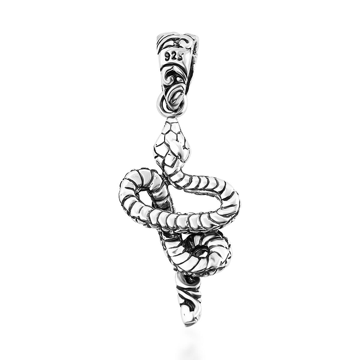 Bali Legacy Snake Pendant without Chain in Sterling Silver 4.85 Grams image number 4