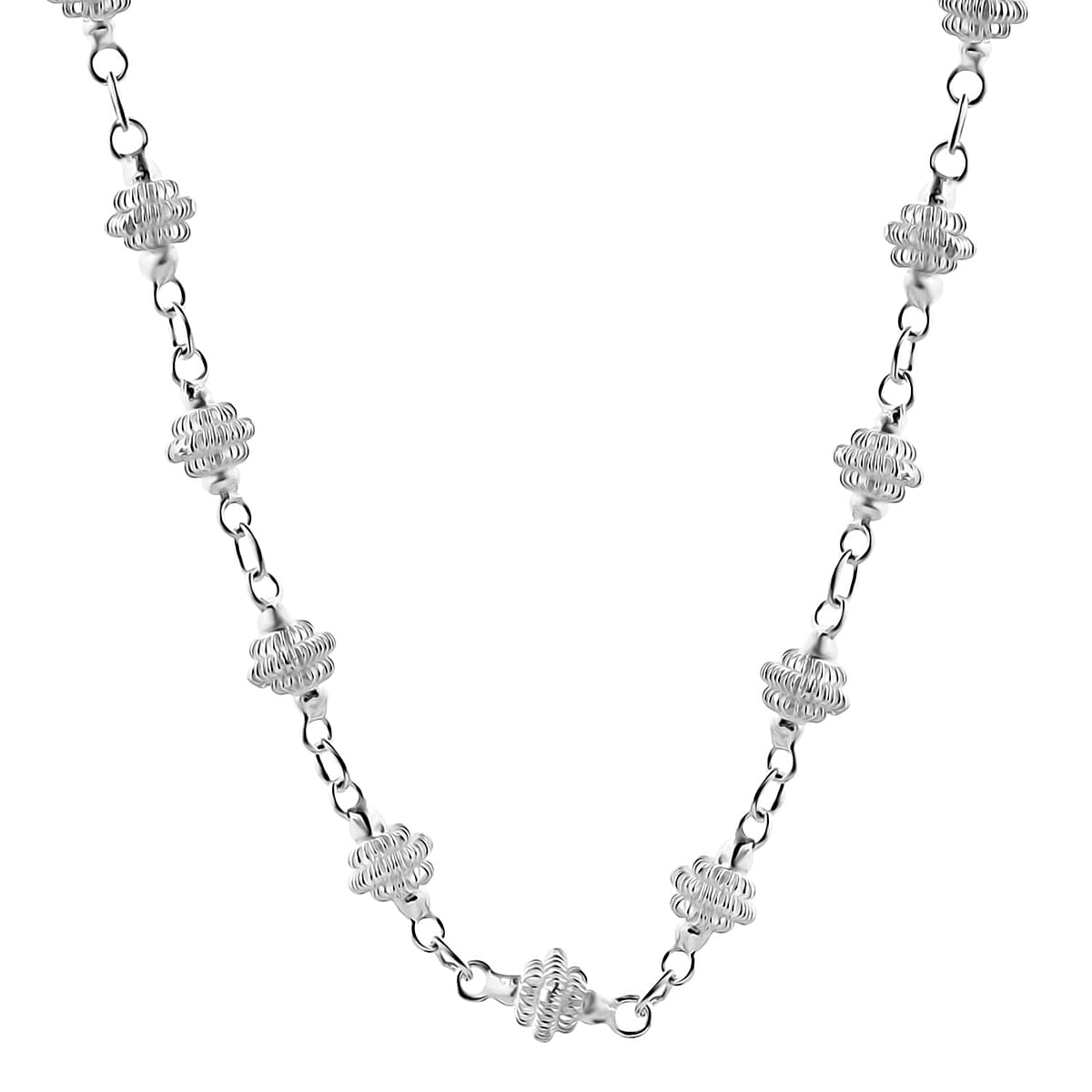 Bali Legacy Sterling Silver Station Necklace 18-20 Inches 13.10 Grams image number 0