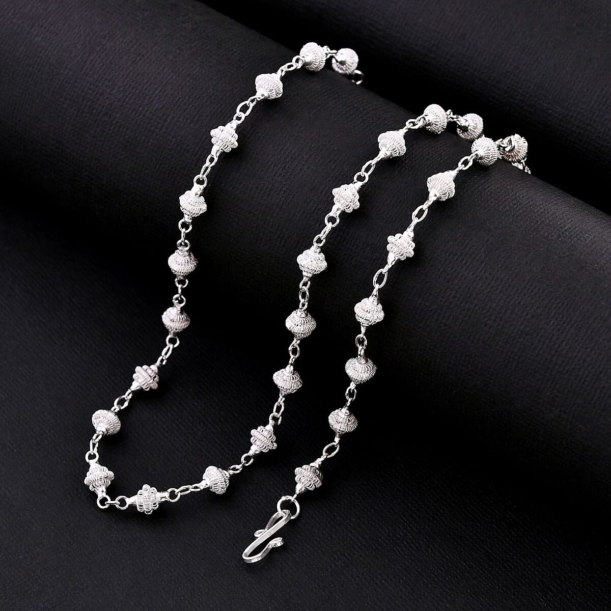 Bali Legacy Sterling Silver Station Necklace 18-20 Inches 13.10 Grams image number 1