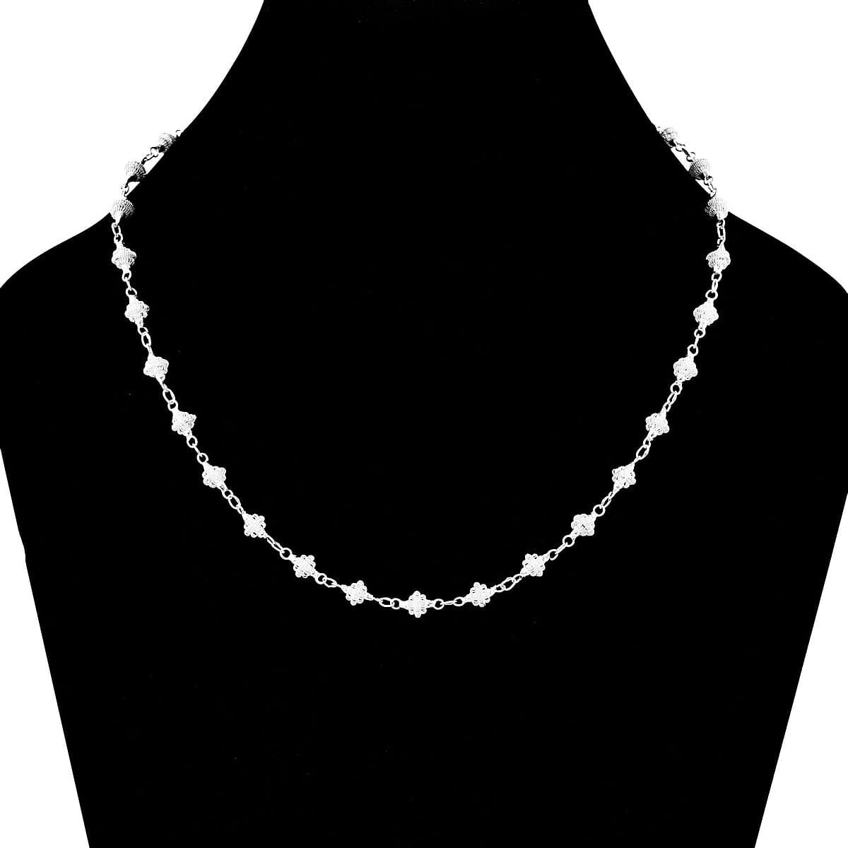 Bali Legacy Sterling Silver Station Necklace 18-20 Inches 13.10 Grams image number 2
