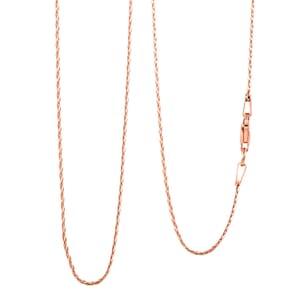 Bismark Chain Necklace in 14K Rose Gold Over Sterling Silver 2.93 Grams 18 Inches