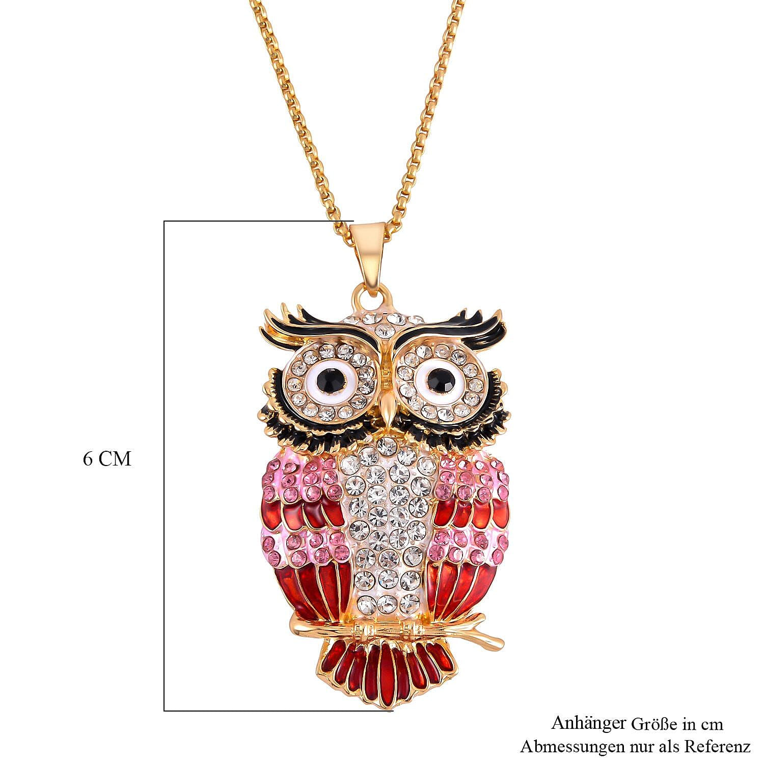 Multi Color Austrian Crystal Necklace in Goldtone 24 Inches
