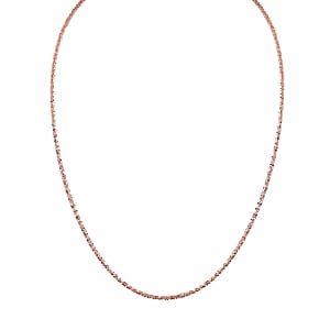 Vermeil RG Over Sterling Silver Chain Necklace (24 Inches) 6.44 g