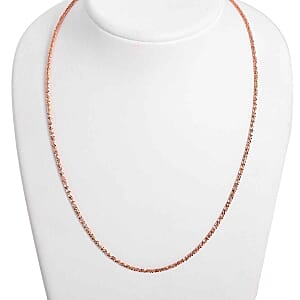 Vermeil RG Over Sterling Silver Chain Necklace (24 Inches) 6.44 g