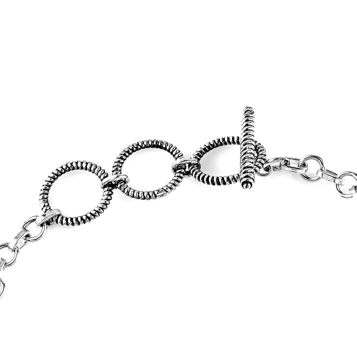 Artisan Crafted Sonoran Gold Turquoise Bracelet in Black Oxidized Sterling Silver (6.50-8.50In) 26.10 ctw image number 3