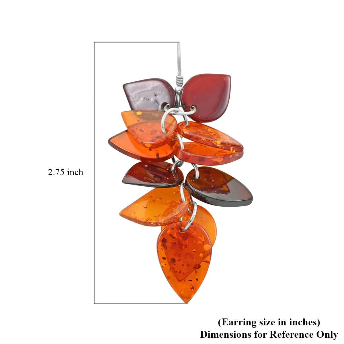 Baltic Amber Earrings in Sterling Silver image number 4