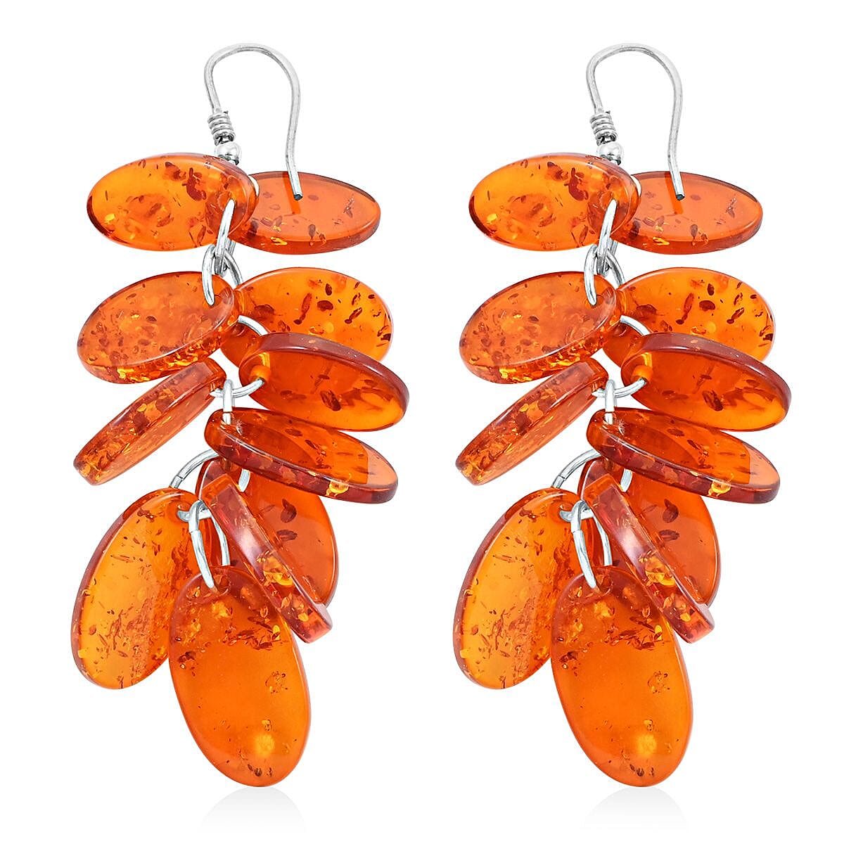 Baltic Amber Earrings in Sterling Silver image number 3
