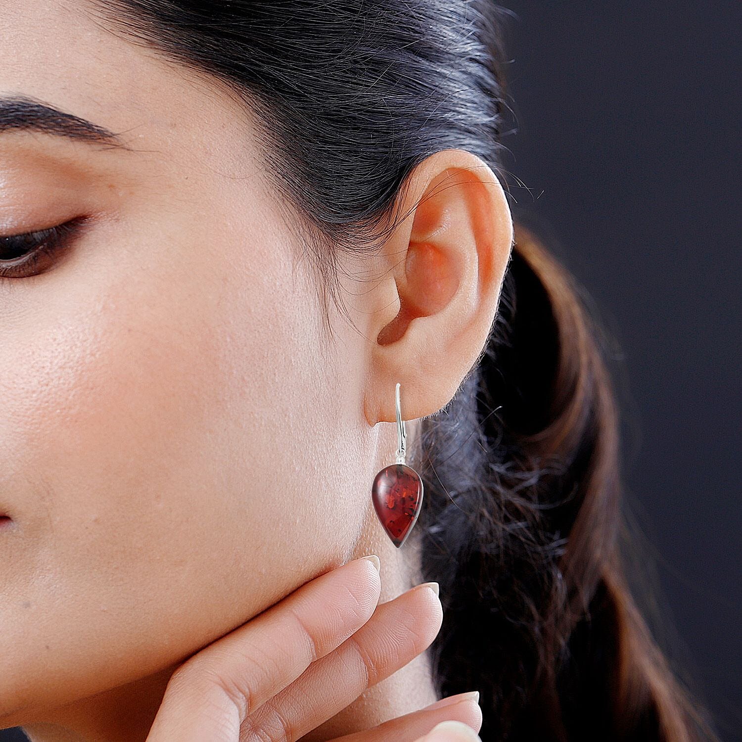 Baltic Amber Wildwood Tear Drop Earrings