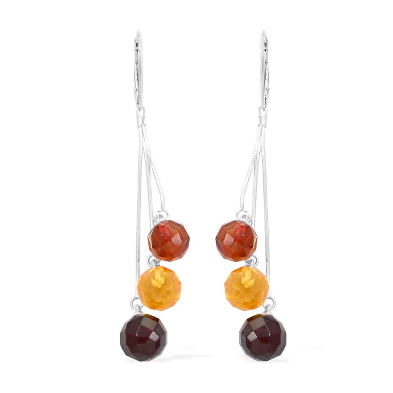 Baltic Amber Bead Drop Earrings