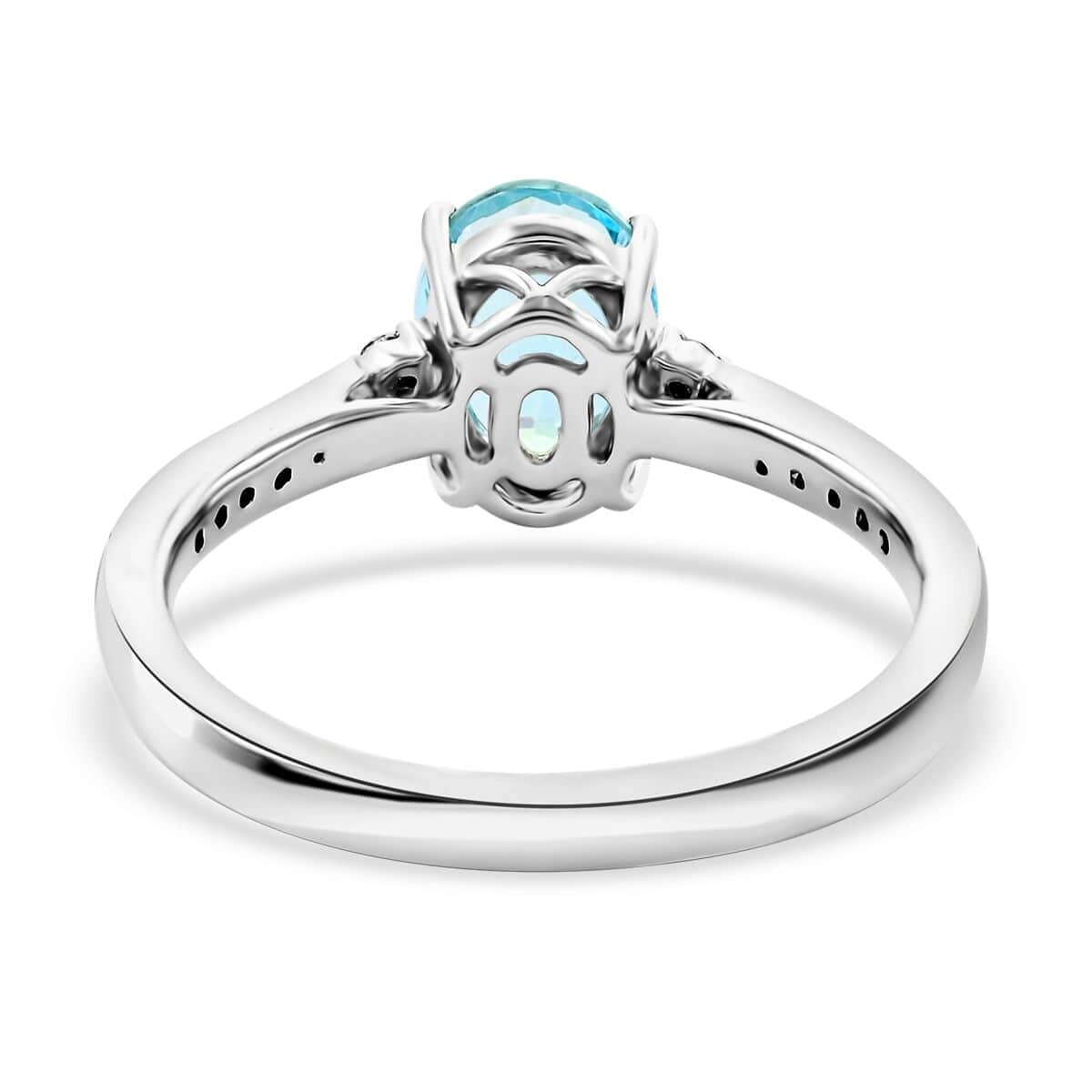 Luxoro 10K White Gold AAA Santa Maria Aquamarine, Diamond (G-H, I2) (0.19 cts) Ring (Size 10.0) 2.00 ctw image number 4