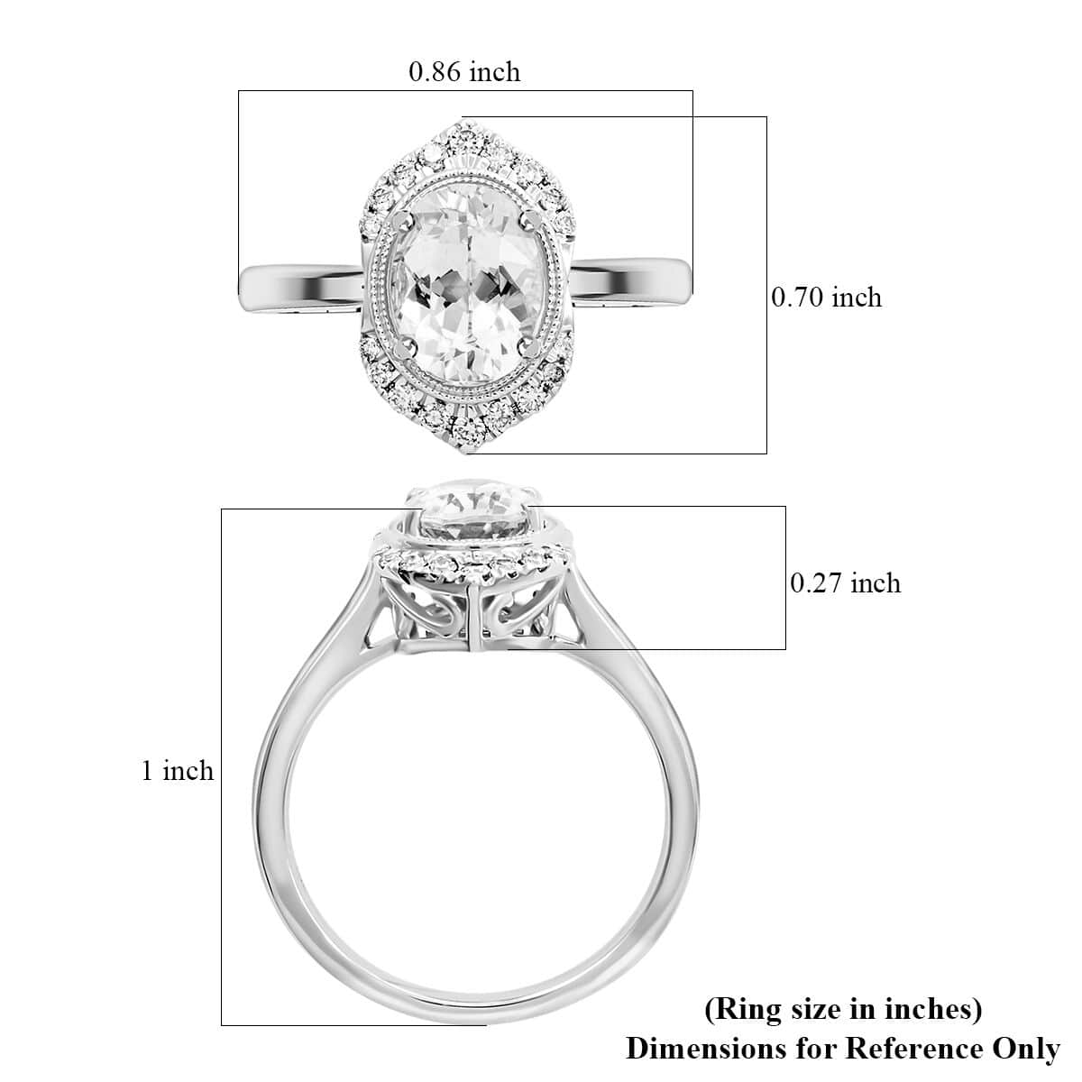 Certified & Appraised Luxoro 10K White Gold AAA Santa Maria Aquamarine and I2 Diamond Ring (Size 10.0) 2.00 ctw image number 5