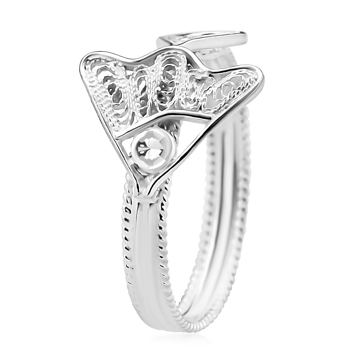 Artistry Tarakashi Collection Sterling Silver Fish Ring (Size 9.0) 2.15 Grams image number 3