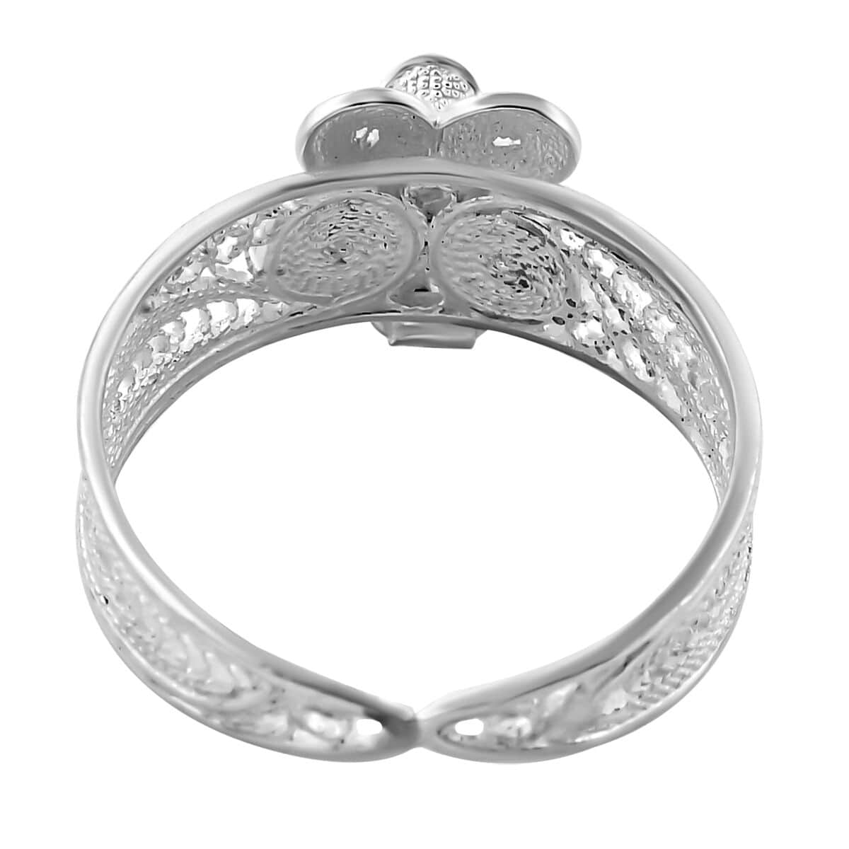 Artistry Tarakashi Collection Sterling Silver Blossom Floral Ring (Size 10.0) 2.90 Grams image number 4